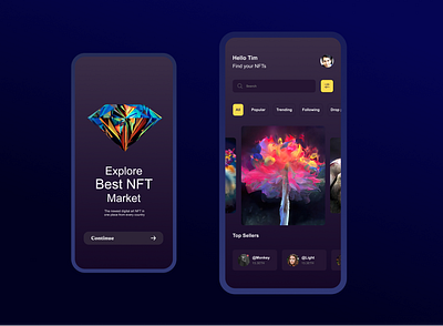 NFT Marketplace app crypto design dream marketplace mobile nft nftmarketplace ui ux