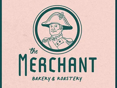The Merchant Bakery & Roastery branding california coffee fun hand lettering illustration logo type vintage