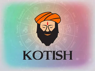 Kotish astrology baba brand brand design brand identity branding branding design design guru illustration indian sage logo muscat sadhu stars vector
