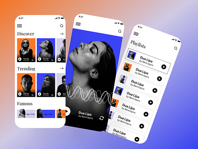 Music Player Application UI Design app app design app inspiration appdesign branding clean design graphic design icon music app design music player app design musicappdesign simple app design ui uiux userinterface