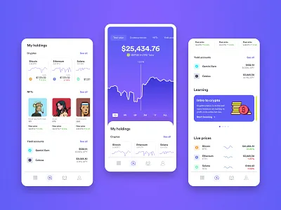 More Crypto Exploration aggregation app blockchain crypto finance finserv fintech mobile product ui ux