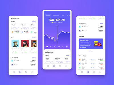 More Crypto Exploration aggregation app blockchain crypto finance finserv fintech mobile product ui ux