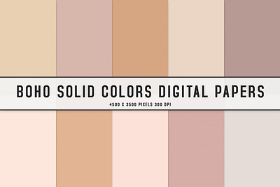 Boho Solid Colors Digital Papers canvas colorful design font illustration lightroom logo modern photo photography