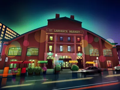 St. Lawrence Market graphic design illustration st. lawrence market