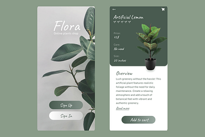 Apps «Flora» app apps design fauna flora graphic design green illustration