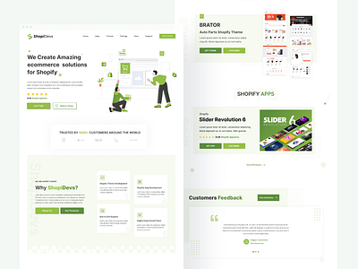 Shopidevs - Shopify Development Agency Landing Page app branding design exploration figma graphic design landing page logo product design shopify shopify app store shopify design shopify developers shopify development shopify landing page shopify store shopify theme ui ux web design