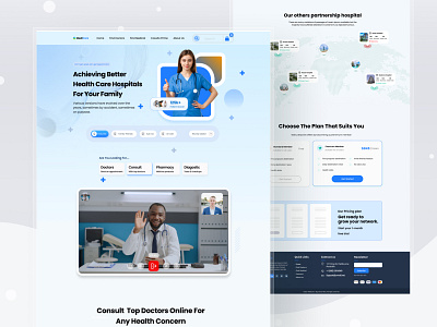 MediCare - Medical & Clinic Figma Template clinic figma template dentist doctor health health care hospital medical medical clinic medical psd medicine personal doctor ui template