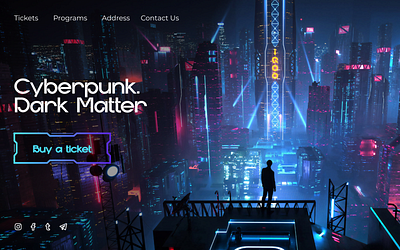 Cyberpunk. Dark Matter cyber cyberpunk dark design graphic design matter punk ui ux web webdesign