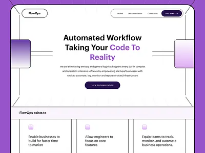 FlowOps - Better Product Operations code color design fintech homepage purple saas ui user inteface ux web website
