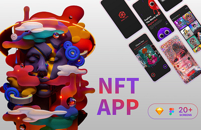 NFTs Market art graphic design nfts nftsart nftsmarket ui uidesign userdesign userinterface ux uxdesign