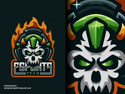 Esports Team Logo Design branding design esports esports logo fire skull icon illustration instartist logo mascot nftartgallery skull sports ux vector vectors