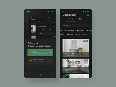 Social Photo Gallery App app dark dashboard design explore feed gallery media photo photographer photography productdesign shot social ui uidesign uiux ux uxdesign web