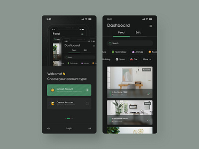 Social Photo Gallery App app dark dashboard design explore feed gallery media photo photographer photography productdesign shot social ui uidesign uiux ux uxdesign web