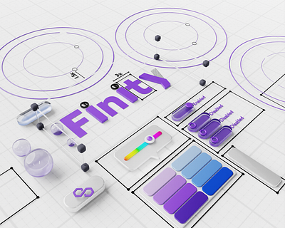 Hello, it’s Finity! 3d blender crypto dapps design illustration metaverse motion graphics nft ui ux web3