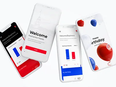 Ray Express Mobile Insurance App adobexd android app application bank finance fintech insurance ios mobile mobile banking mobileapp ui ux