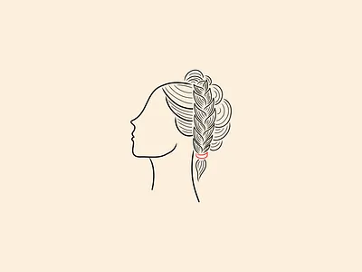 Trenzas Logo brand branding design graphic design hair hairstyle icon identity illustration logo mark minimal modern organic simple strong symbol vector woman women