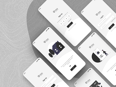 Vibe it - Getting Started app app design app ui automation black clean design figma getting started home login minimal mobile neutral onboarding signup ui ux