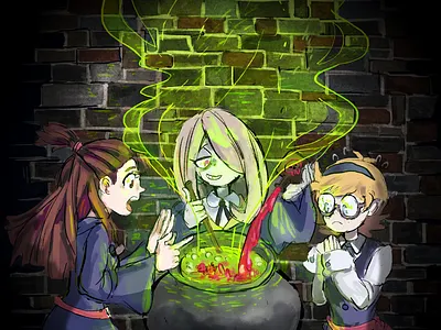 Little Witches illustration little witch academia my art