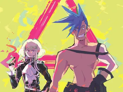 Promare anime illustration my art promare
