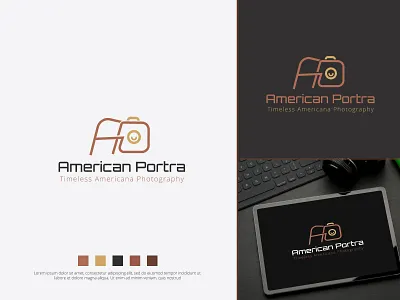 American Portra Photography Logo design amdesignspack logo american logo american photography ap logo bag logo brand identity branding camera logo design illustration logo logo design logotype minimal minimalist logo modern logo p logo photography logo