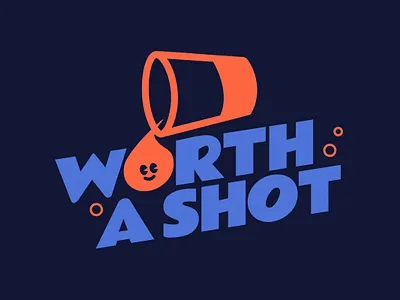 Worth A Shot logo alcohol cute glass logo shot shot glass show title typography youtube