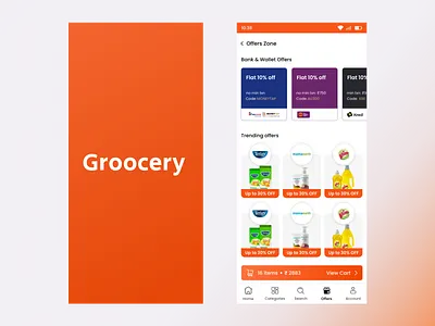 Grocery App android app app design clear design e commerce grocery logo minimal online shopping pwa sumit ui ux