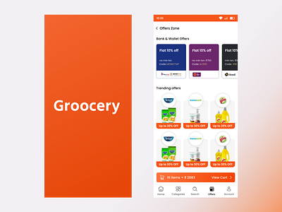 Grocery App android app app design clear design e commerce grocery logo minimal online shopping pwa sumit ui ux