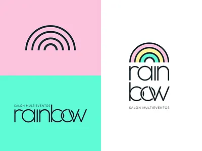Rainbow logo minimal rainbow