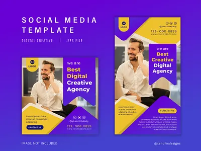 Digital Creative | Social Media Template | Instagram Template banner branding creative agency design digital agency digital creative digital marketing instagram banner instagram design instagram post instagram template post social media banner social media design social media post social media template template
