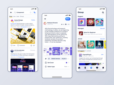 Design Related Community Application II app ui community concept design friend interface live mobile post ui video