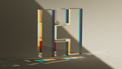 Habitat 3d caustics glass logo
