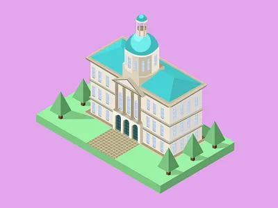 Building in isometry buildings illustration isometry vector