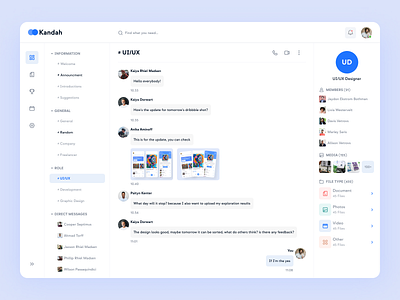 Kandah - Dashboard Convertation clean convertation convertationdashboard dashboad design exploration landing page message ui uidesign uiux