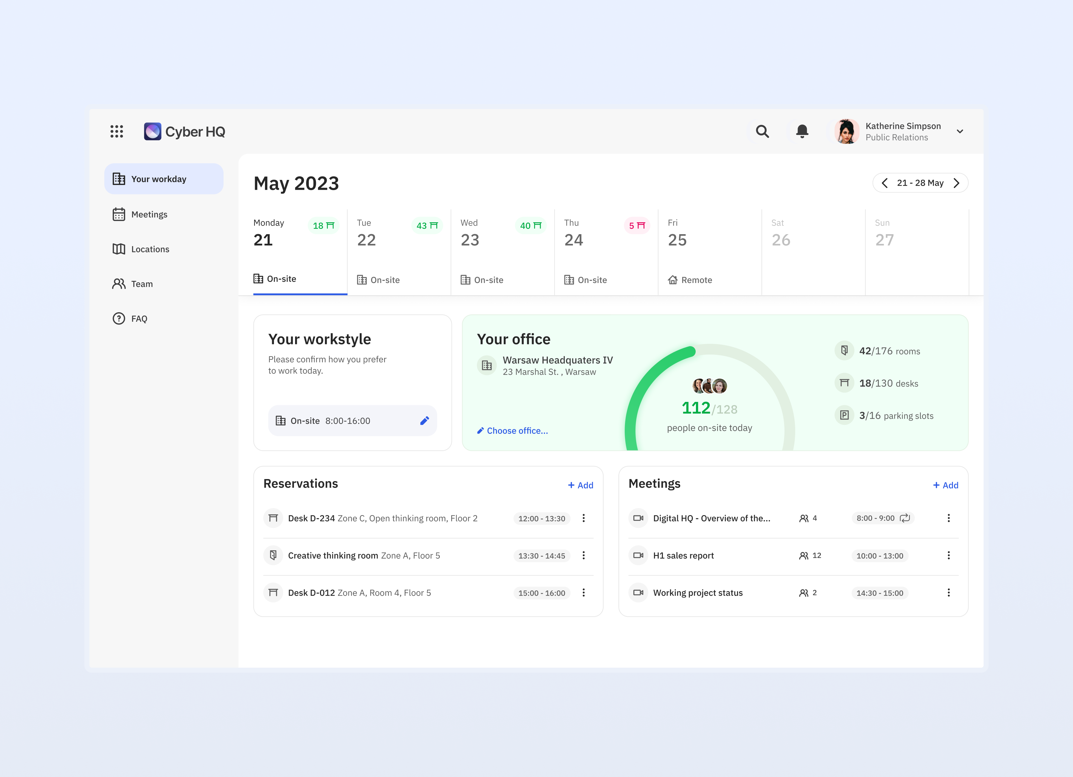 Employee Experience Platform ` appdesign desktopux employeedashboard employeeexperience enterprisesoftware internalcommunication officepresence productivity saas scheduling ui userinterface uxdesign workmanagement workplaceapp workplaceefficiency workplaceoccupancy