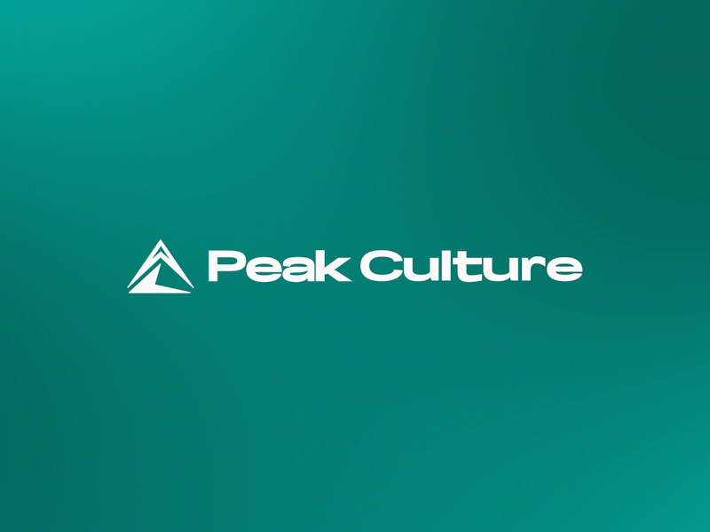 Peak Culture Logo Design and Animation after effects brand identity branding creative logo dashboard graphic design green identity logo logo animation logo design logotype mountain logo peak culture peak culture dashboard peak logo productivity