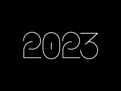 2023 2023 graphic design line line logo logo logotype mark new year numbers numbers logo