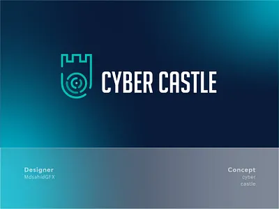 Cyber castle logo mark app branding clean company logo cyber design digital graphic design iconic logo logo inspiration logo mark modern logo professional logo software tech ui web