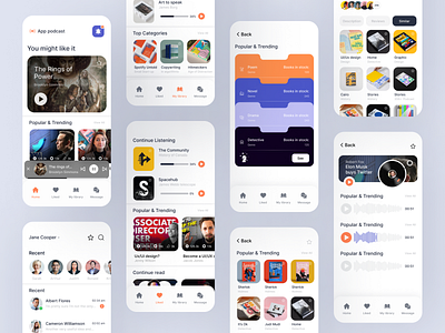 App podcast book book application book onboard education library onboard online book podcast podcast application prototype prototyping ui design uiux design user experience user interface ux design web design web design