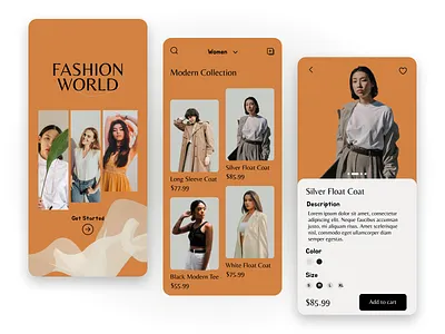 E-commerce App | Mobile App Design app app design application clean clothing app design e commerce ecommerce ecommerce app fashion interface ios minimal mobile app mobile design online store products shopping ui ui design