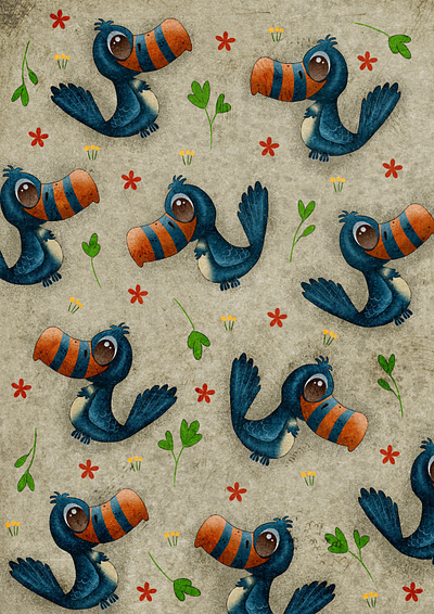 Toucan pattern design illustration illustrator pattern procreate procreate art