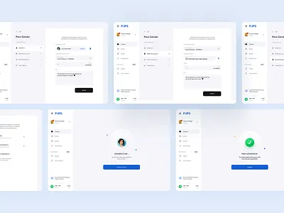 FUPS Send Money Screens banking dashboard design iban money moneysent neo online services ui ux website