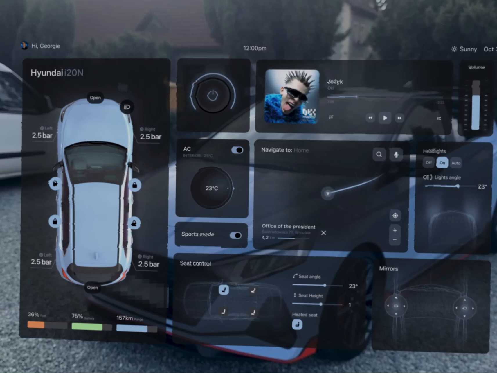 Example of Mixed Reality Car HMI! 🏎