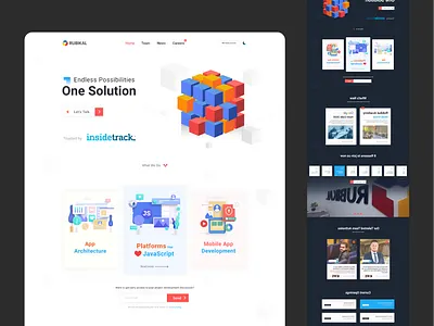 Rubikal Website Redesign branding darkmood illustrations ui ux vector website