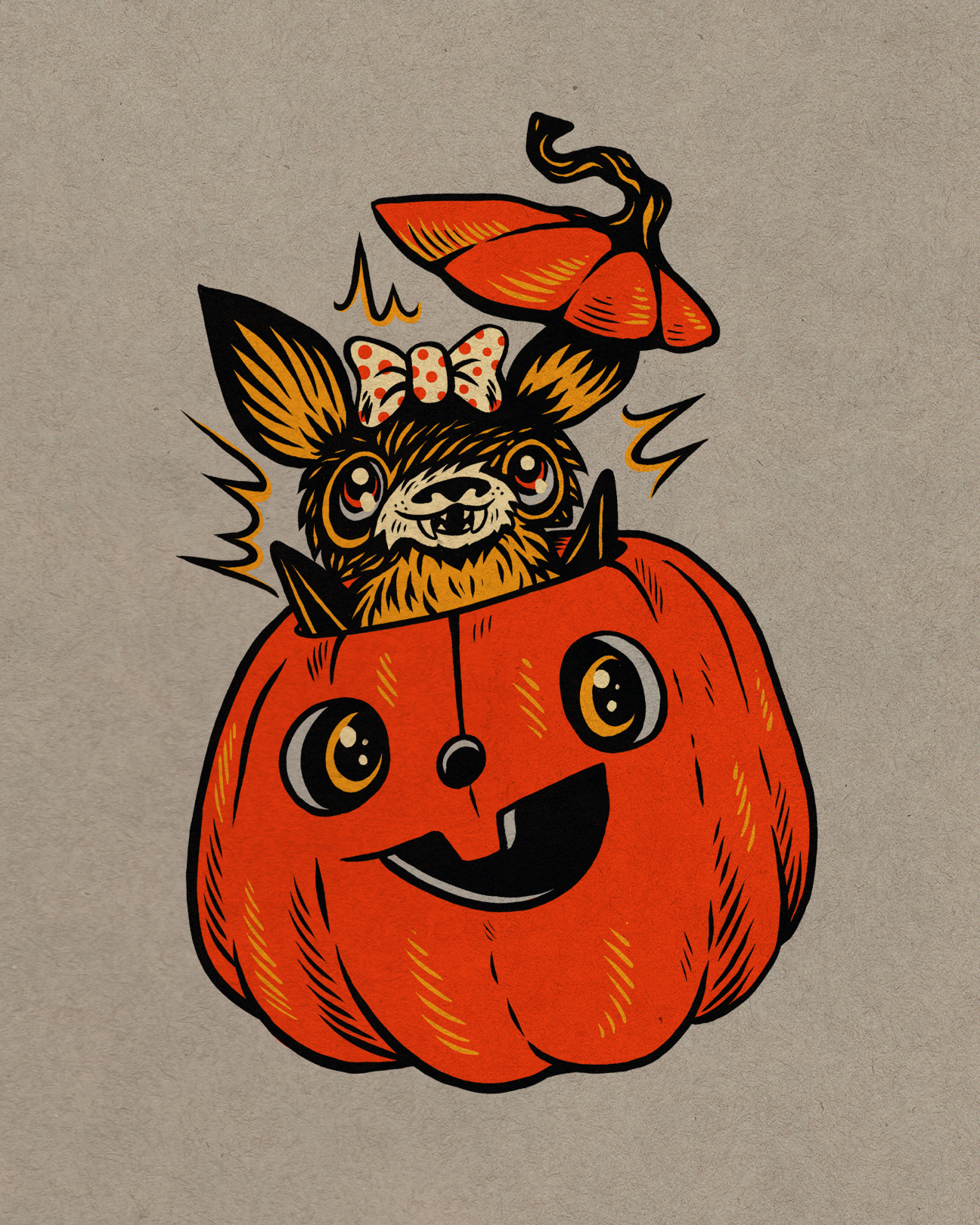 WEENZINE NINE! art bat drawing halloween illustration pumpkin spooky spoopy
