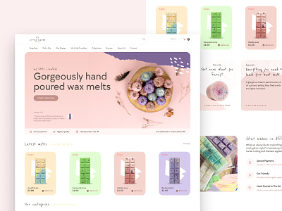 Wax Melt Store branding case study e-commerce fragrance fragrence homepage shop store webflow website design