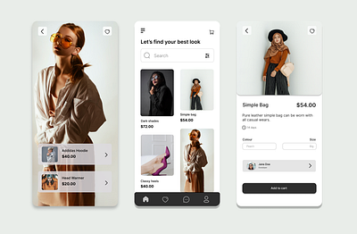 Clothing site app design branding design mobile design ui ux