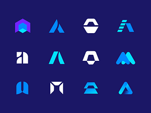 Logo Design Exploration - Letter A by Eugene MT on Dribbble