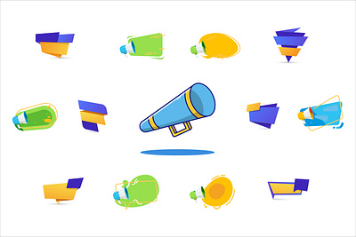 Abstract retro badges. social