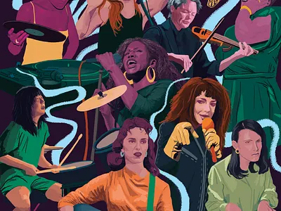 Big Issue big issue digital art digital illustration editorial illustration illustration muscians music woman