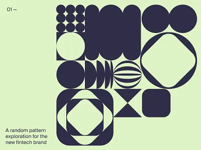 Pattern explorations andstudio branding design digital flat geometric mark minimal modular pattern